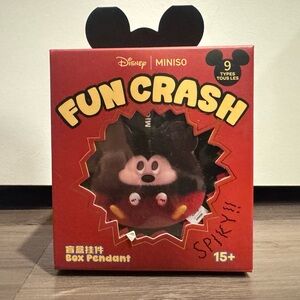 Disney Miniso Fun Crash Mickey Mouse Plush Toy - White and Blue